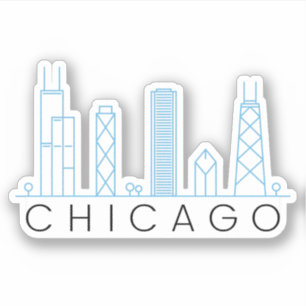 Chicago skyline sticker