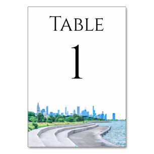 Chicago Skyline Table Numbers