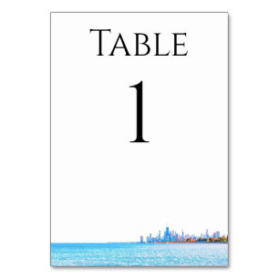 Chicago Skyline Table Numbers