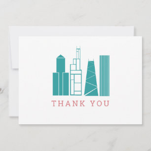 Chicago Skyline Thank You Card