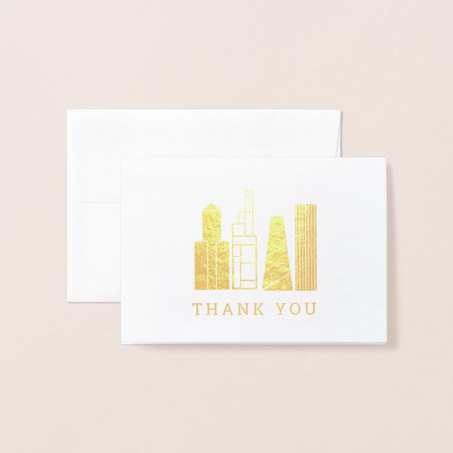 Chicago Skyline Thank You Card (Front With Envelope)