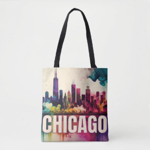 Chicago Skyline Tote Bag