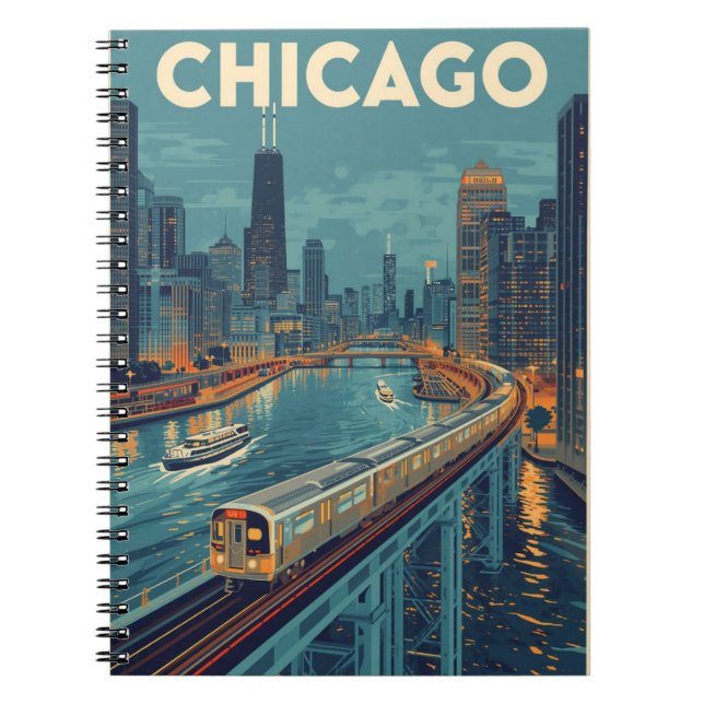 Chicago Skyline Travel Notebook (Front)