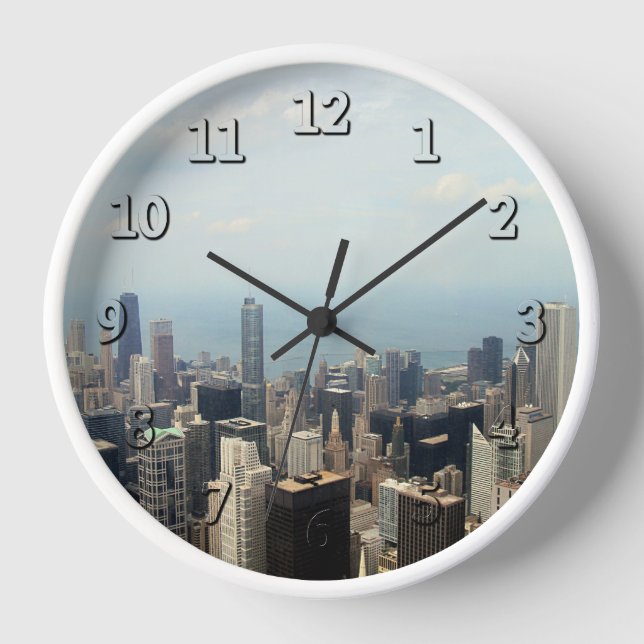 Chicago Skyline View From Willis Tower Clock (Front)