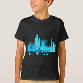 Chicago Skyline Watercolor Paint T-Shirt