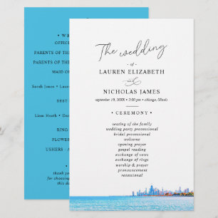 Chicago Skyline Wedding Program