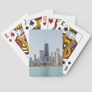 Chicago Skyline With Lake Michigan Playing Cards