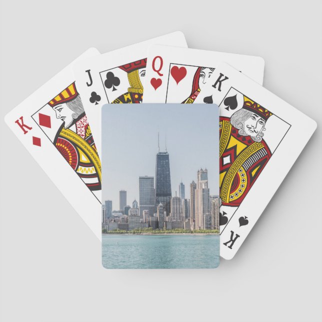 Chicago Skyline With Lake Michigan Playing Cards (Back)