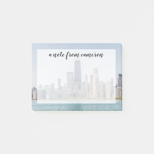 Chicago Skyline With Lake Michigan Post-it Notes (Front)