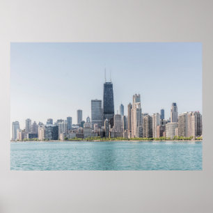Chicago Skyline With Lake Michigan Poster