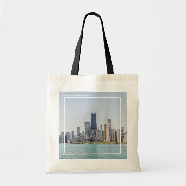 Chicago Skyline With Lake Michigan Tote Bag (Front)