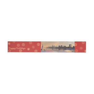 Chicago Skyline Wraparound Address Label