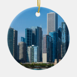 Chicago Skyscrapers Ceramic Tree Decoration