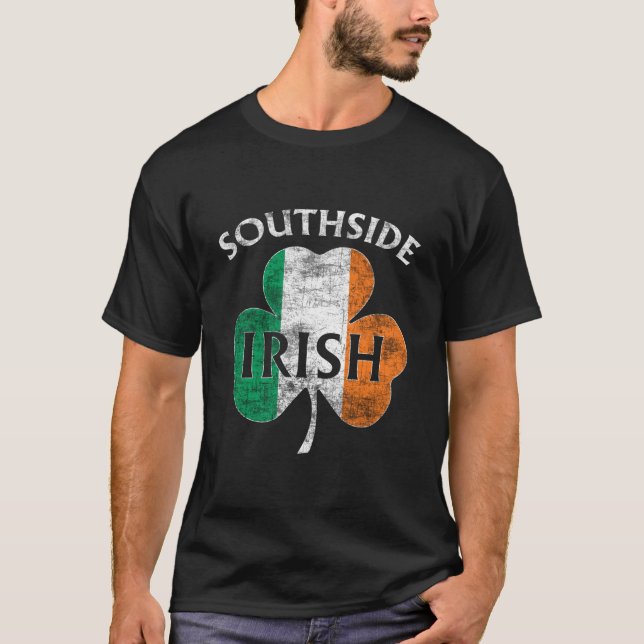 Chicago Southside Irish Flag St Patrick'S Day T-Shirt (Front)