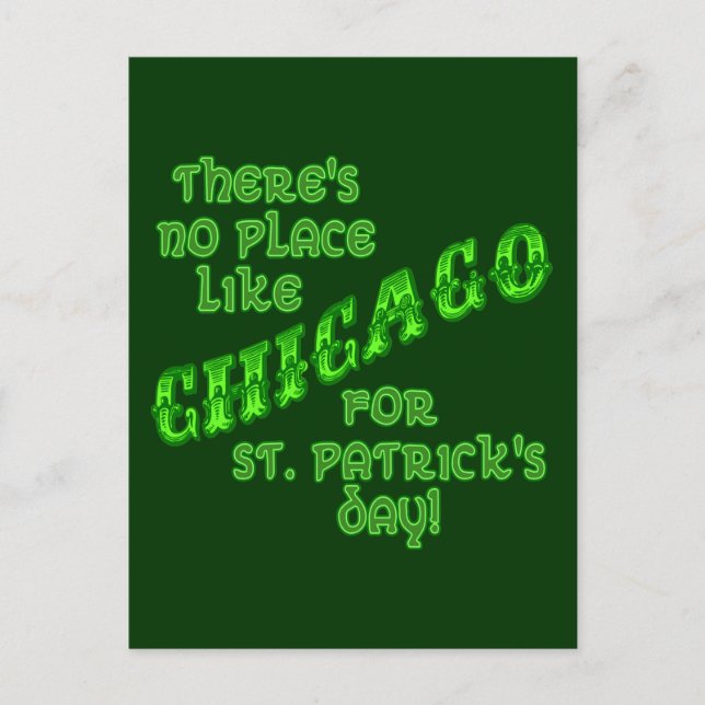 CHICAGO St Patricks Day Postcard (Front)