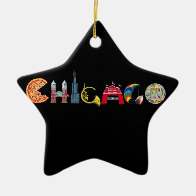 Chicago Star Ornament (Front)