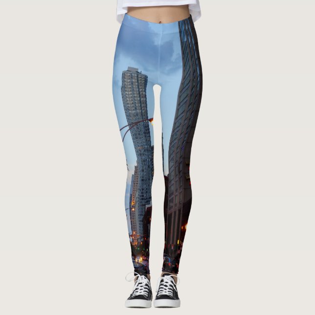 Chicago Street Scene Leggings (Front)