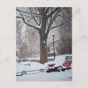 Chicago Streets on a winter day- postcard