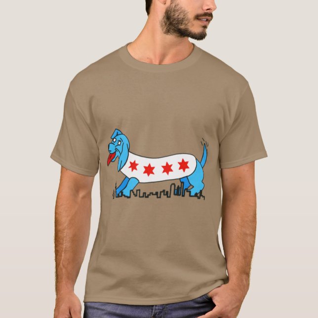 Chicago Style Dog T-Shirt (Front)