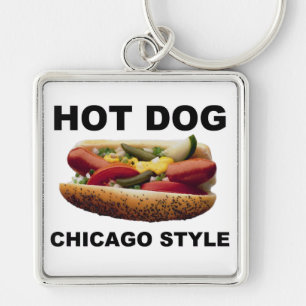 Chicago Style Hot Dog Key Ring
