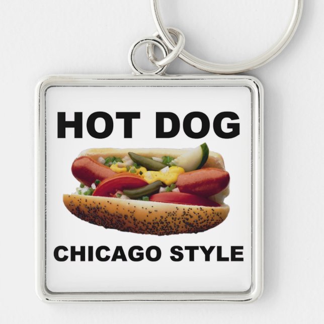 Chicago Style Hot Dog Key Ring (Front)