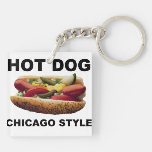 Chicago Style Hot Dog Key Ring