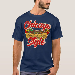 Chicago Style Hot Dog Lover Summer Vintage T-Shirt