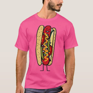 Chicago Style Hot Dog poppy seed bun red hot T-Shirt