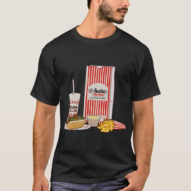 Chicago Style Hotdog T-Shirt (Front)