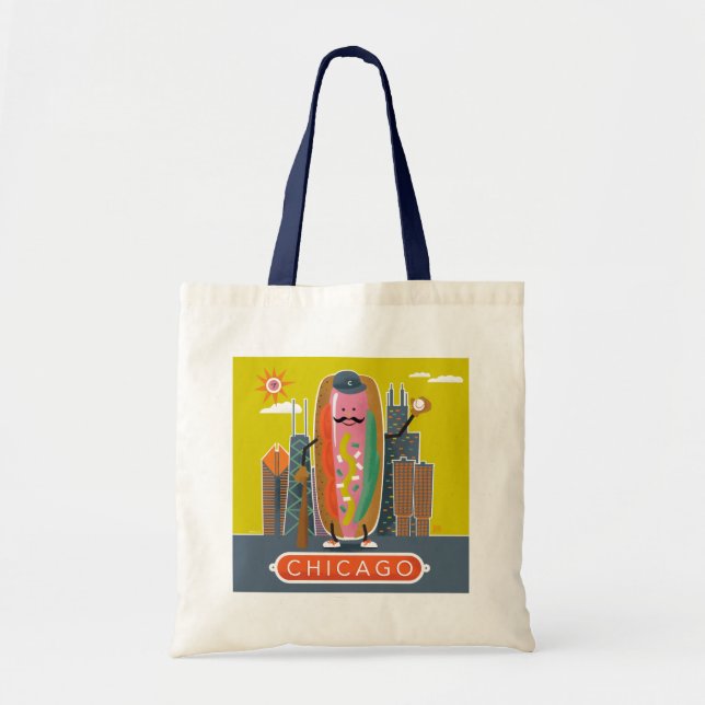 Chicago-Style Hotdog Tote Bag (Front)