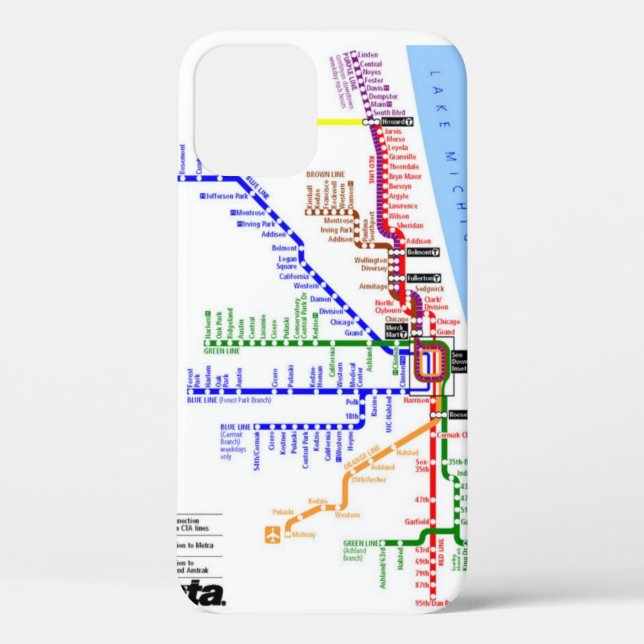 Chicago subway Case-Mate Case (Back)