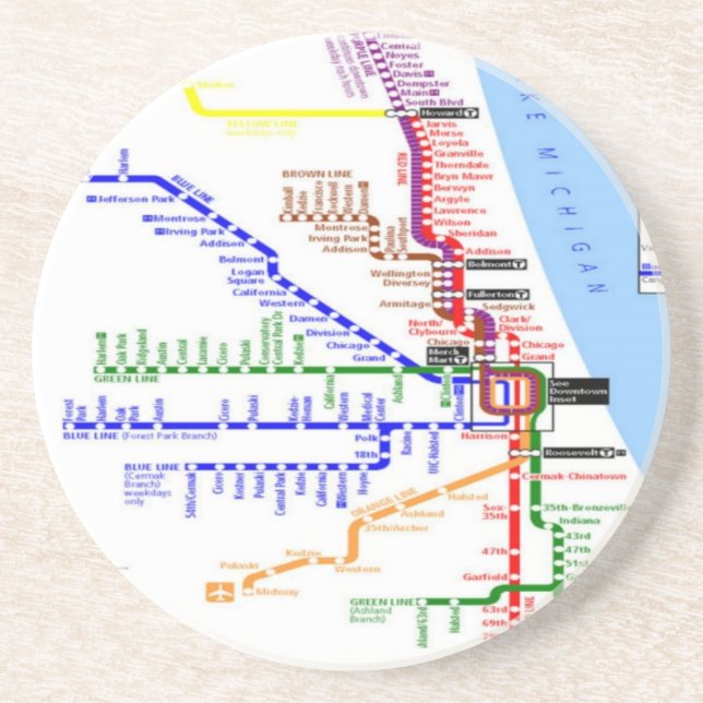 Chicago subway Coaster (Front)