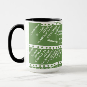 Chicago Subway Map w/ Train stops vintage Mug