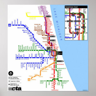 Chicago subway Poster