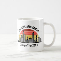Chicago Sunset Custom Family Trip Keepsake