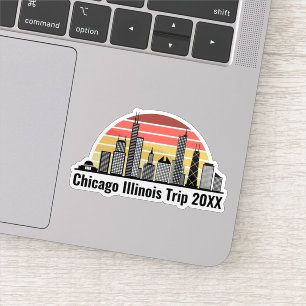 Chicago Sunset Customized Trip Souvenir Laptop