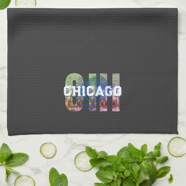 Chicago  tea towel (Folded)