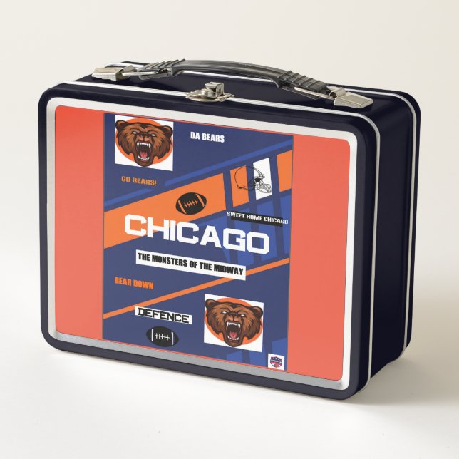 Chicago Team Design Metal Lunchbox (Front)