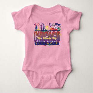 Chicago The Windy City Baby Bodysuit