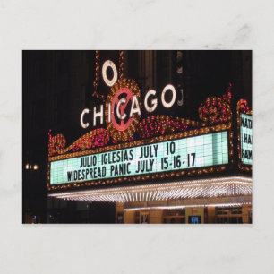 Chicago Theatre Marquee Post Card