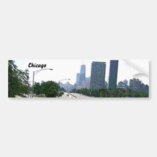 Chicago Traffic in Sandstone Bumper Sticker