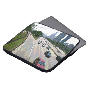 Chicago Traffic in Sandstone Laptop Sleeve