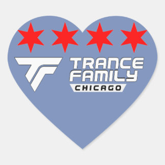 Chicago Trance Family Bumper heart sticker & stars