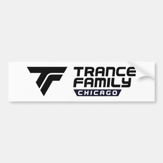 Chicago Trance Family Bumper sticker black logo (Front)