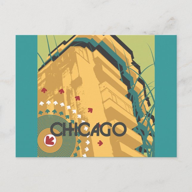 Chicago Travel Design Postcard (Front)