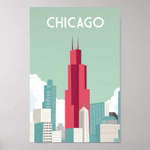 Chicago travel poster