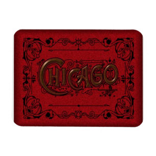 Chicago Travel Souvenier Magnet Old Timey Look