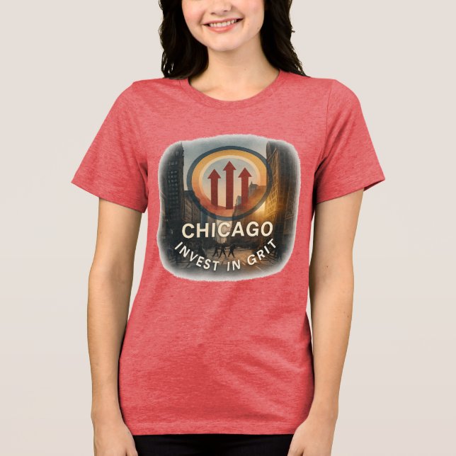 Chicago Tri-blend Tee | Featherlight Urban Grace (Front)