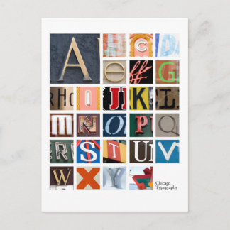 Chicago Typeography Postcard