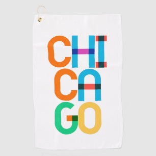Chicago United States Pop Art Letters Golf Towel